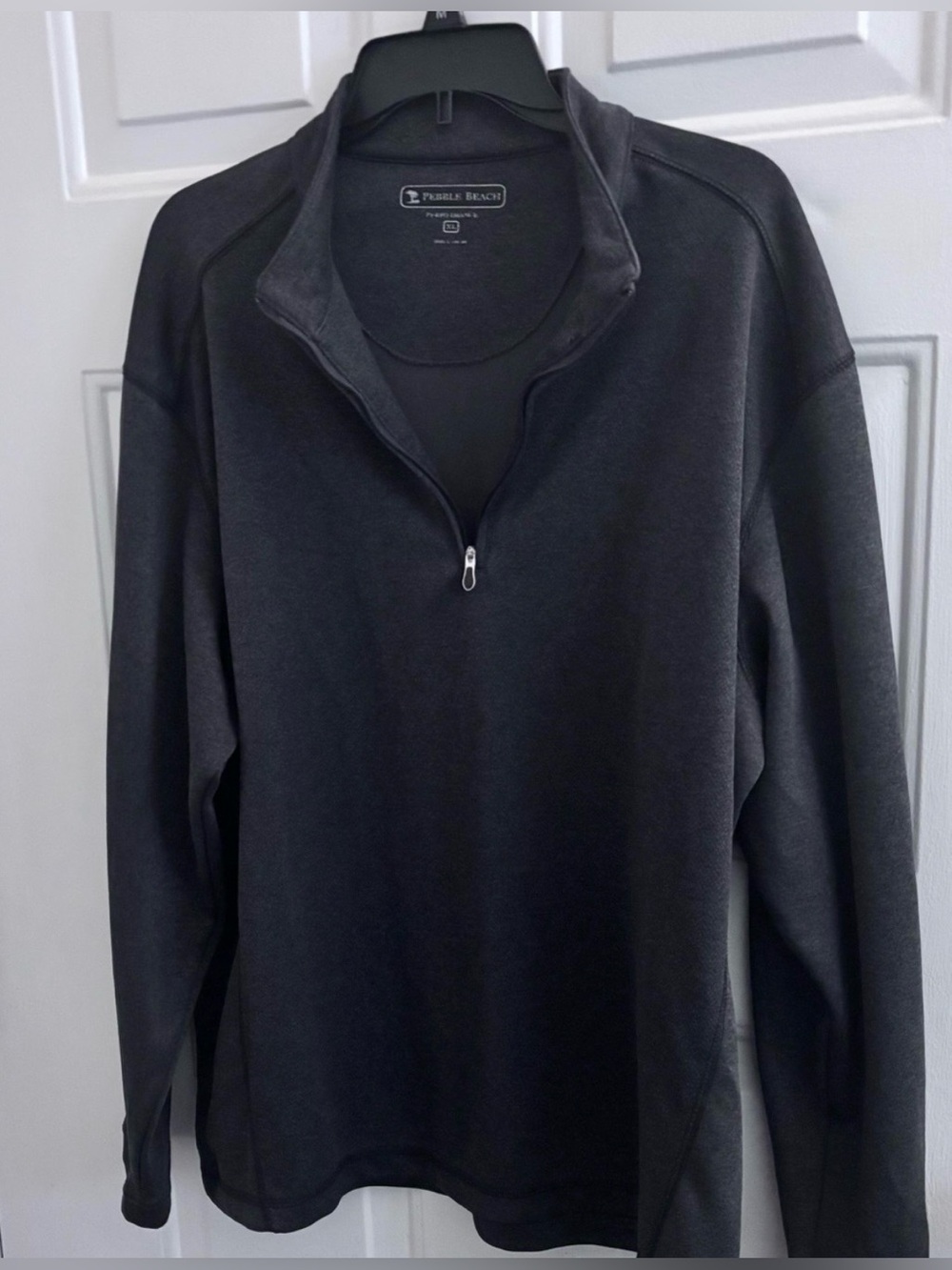 Pebble Beach Men's Gray Performance Quarter-Zip Pullover